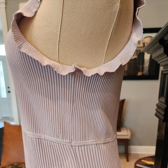 NWT Michael Michael Kors Lavender Mist Size Large Ribbed Dress - Picture 10 of 16